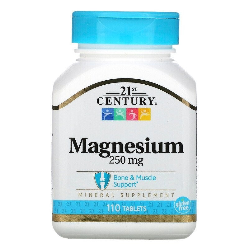 21st CENTURY MAGNESIUM 250 MG SANS GLUTEN 110 GELULES