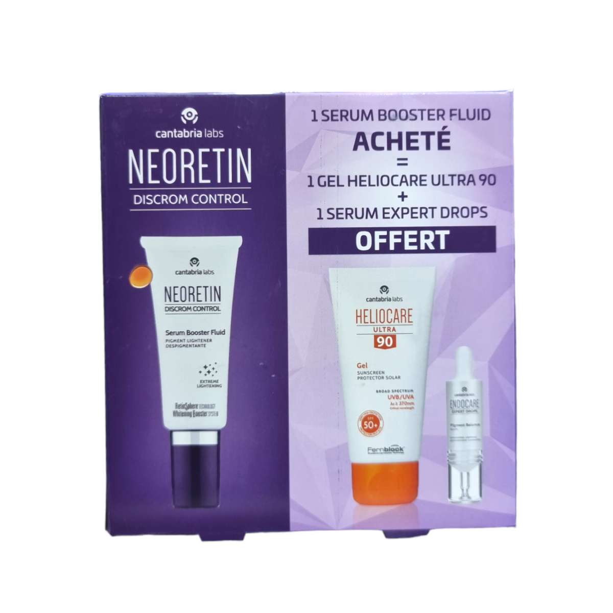 1 SERUM BOOSTER FLUID АСНЕТÉ= 1 GEL HELIOCARE ULTRA 90 + 1 SERUM EXPERT DROPS OFFERT